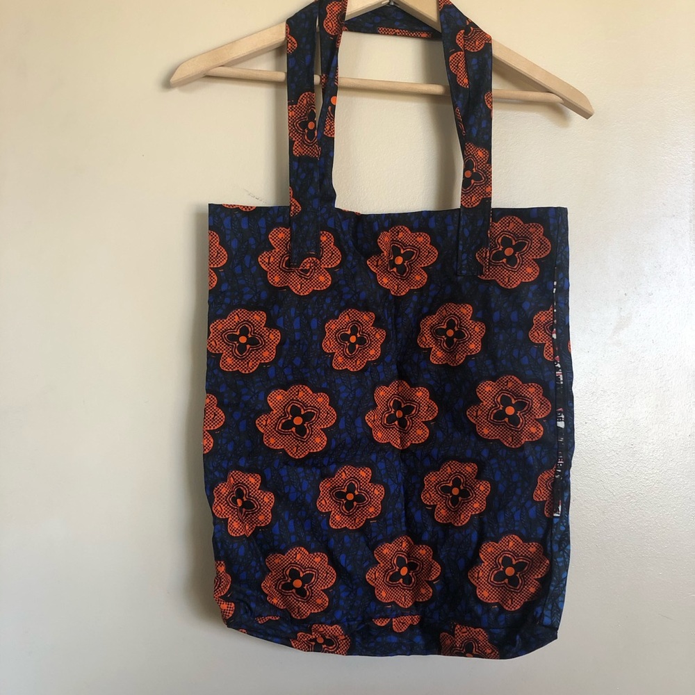 African ankara Tote with zippered pocket
